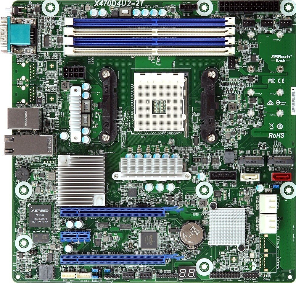Pllakë amë Asrock X470D4U2 micro-ATX