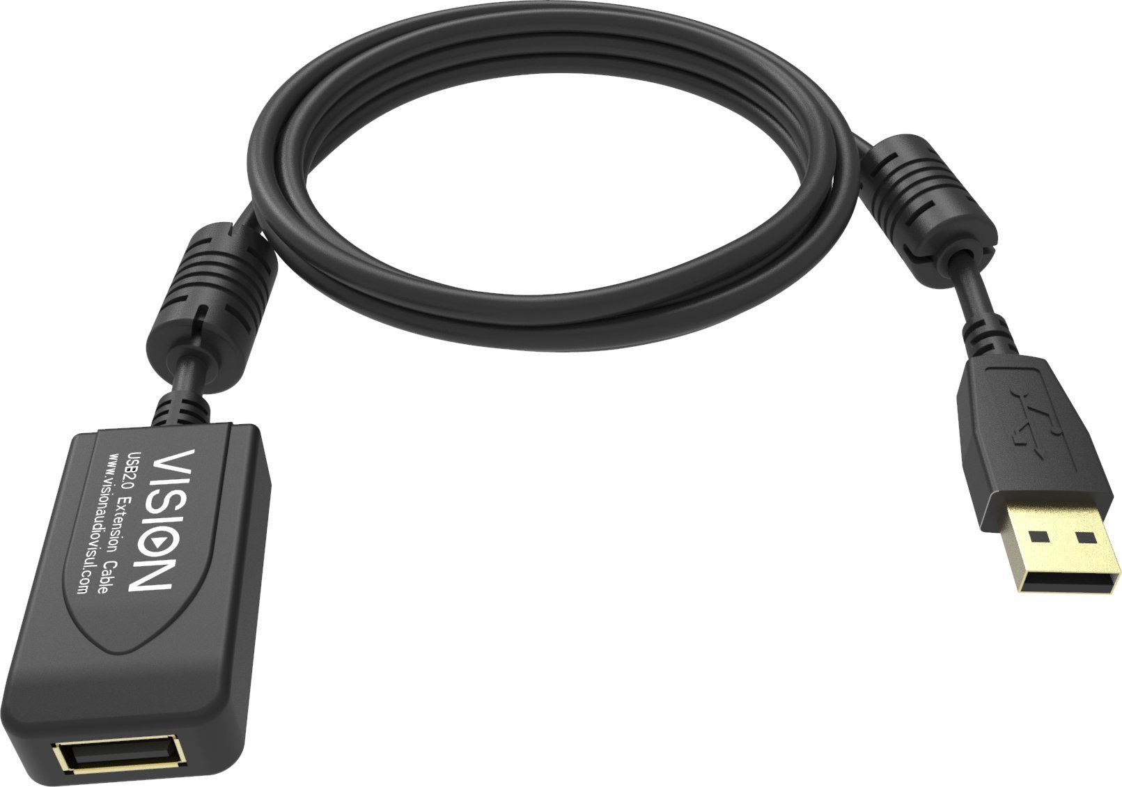 Kabllo zgjatëse USB Vision TC 5MUSBEXT+/BL, USB 2.0, 5 m, e zezë