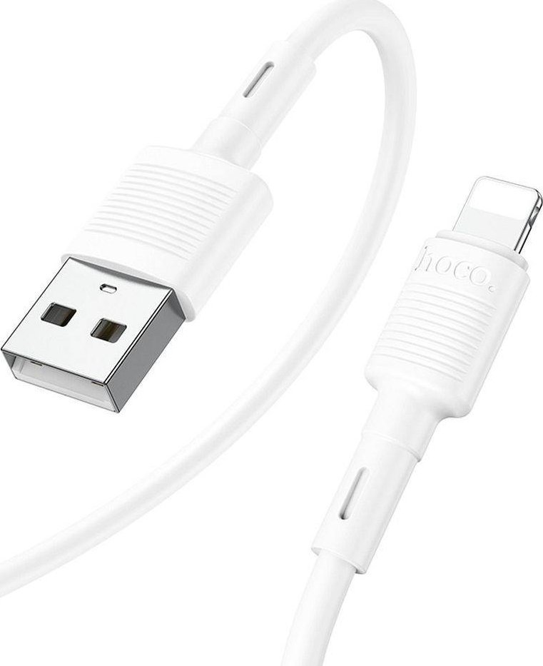 Kabllo Hoco X83 USB A në Lightning, 1 m, 2.4A, e bardhë