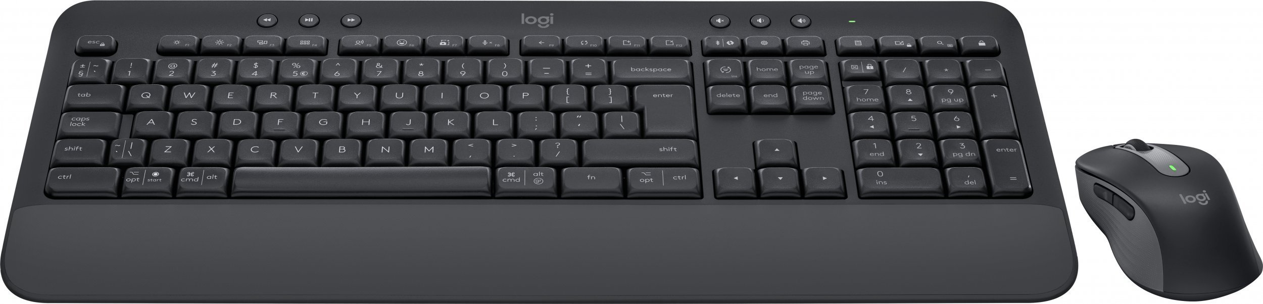 Set tastierë dhe maus Logitech MK650 me tela, Full HD 1080p, i zi