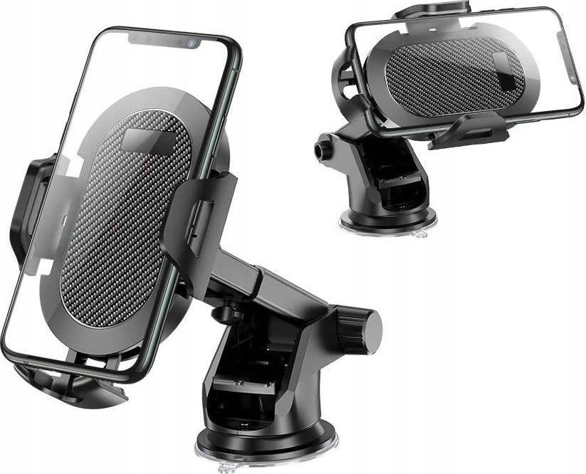 Mbajtëse telefoni për veturë OEM TC-081, për xham dhe pult, 360°, e zezë