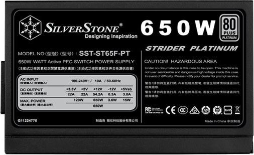 Burim energjie SilverStone Strider Platinum SST-ST65F-PT ATX, 650W