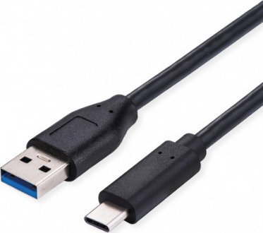 Kabllo STANDARD USB 3.2 Gen 1 A në USB C, 1m, i zi