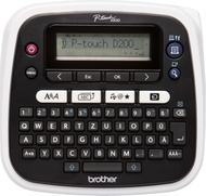 Printer etiketa Brother PTD200BW, QWERTY, shirita TZe, gri
