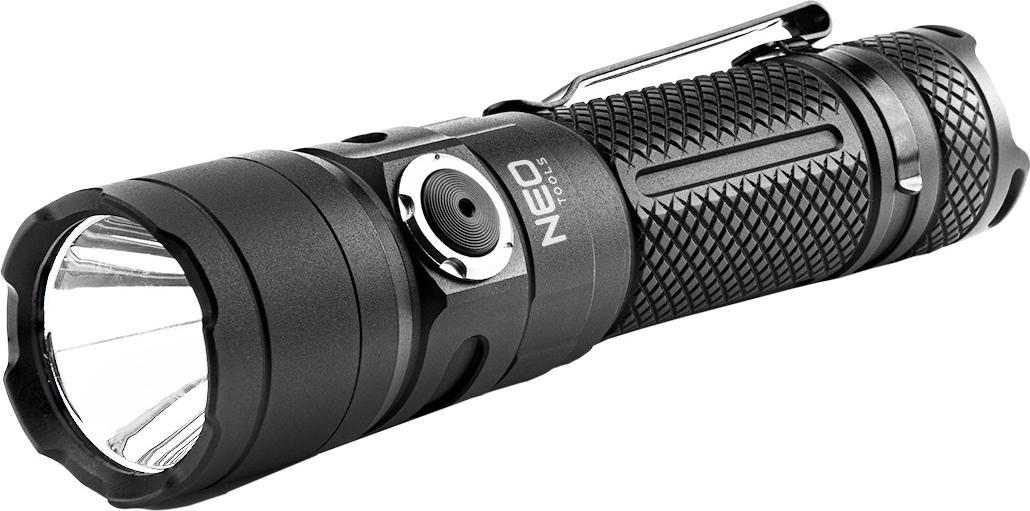 Elektrik dore Neo Flashlight, 1500 lm, USB C i rikarueshëm, i zi