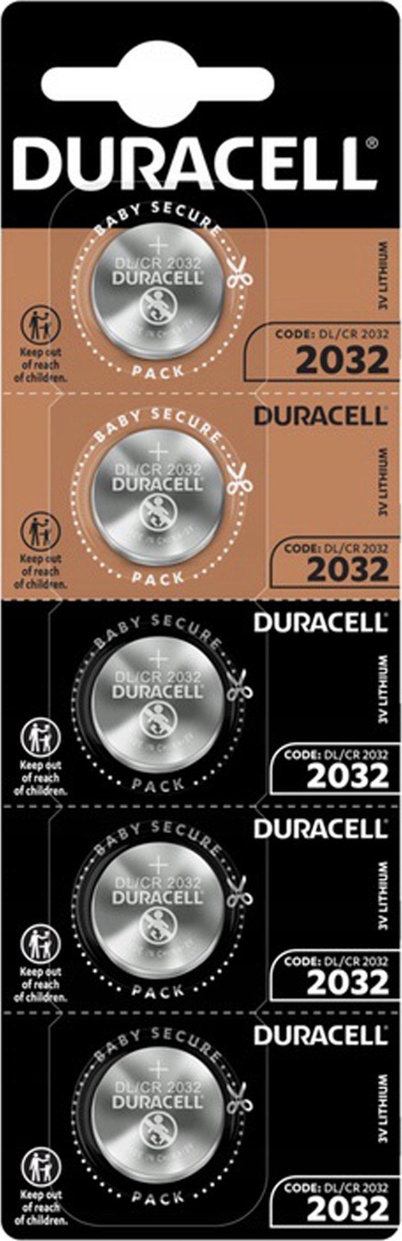 Bateri litium Duracell CR2032, 3V, paketim 5 copë