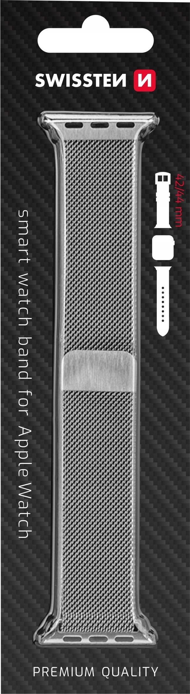 Rrip ore Swissten Mesh për Apple Watch, 38 40 mm, çelik inox, argjendtë