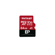 Мемориска картичка Patriot, EP Pro MicroSDXC, A1 V30, 64GB, 100MB/s, Class 10 + SD адаптер