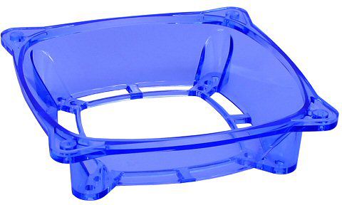 Adapter ventilatori InLine 36011, 120mm në 70/80/92mm, akrilik transparent blu
