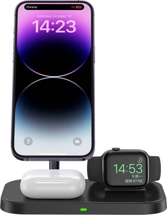 Karikues magnetik Tech-Protect MagSafe Qi15W A22 3in1, i zi