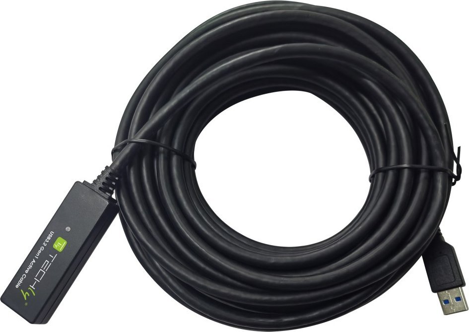 Kabllo USB Techly ICUR30100G, USB 3.2 Gen 1, 10 m, i zi