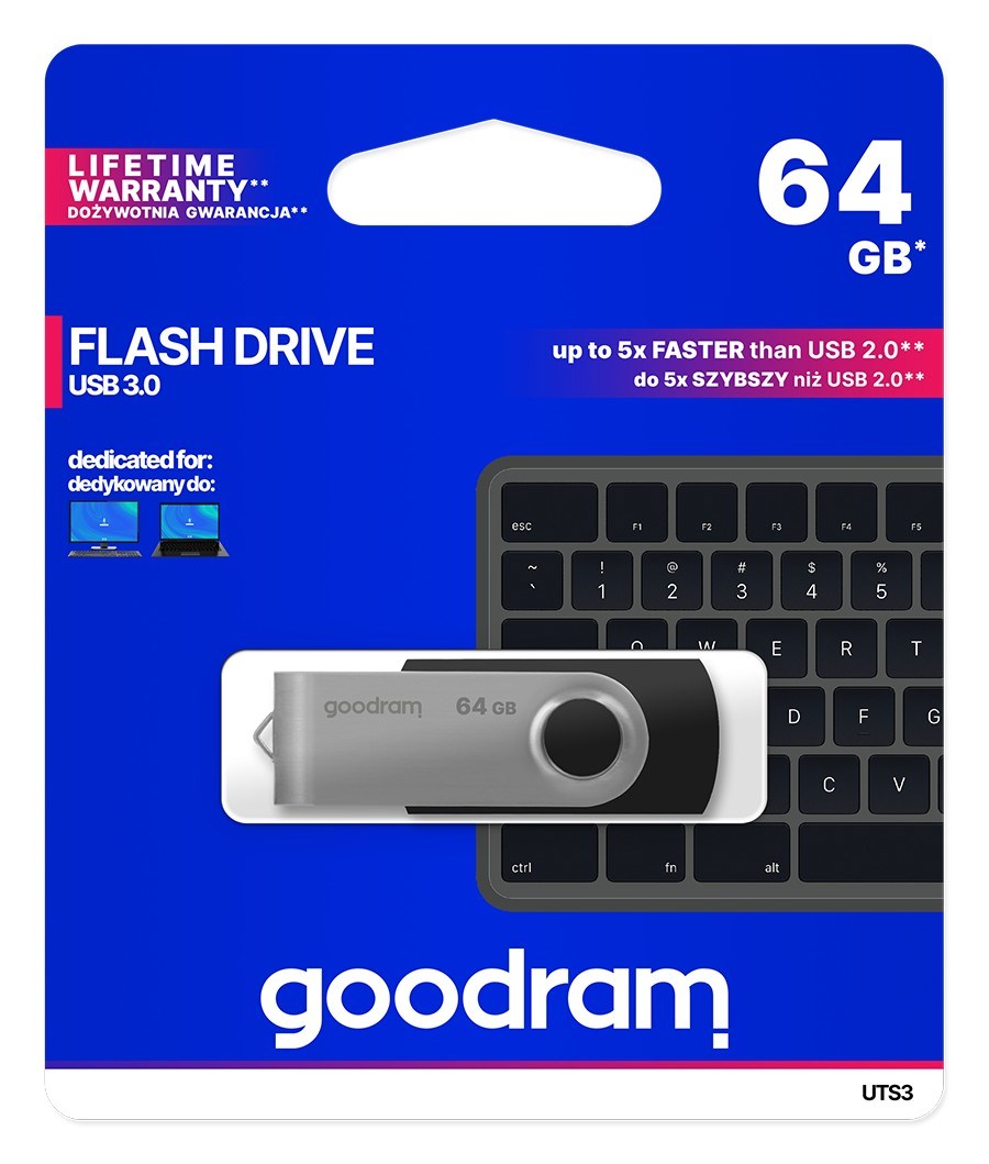 USB Goodram UTS3, 64 GB, USB Type-A