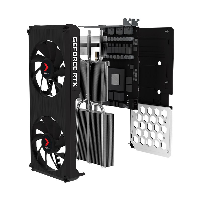 Kartelë grafike PNY GeForce RTX 3060 Ti XLR8, 8GB, Dual Fan, LHR, e zezë