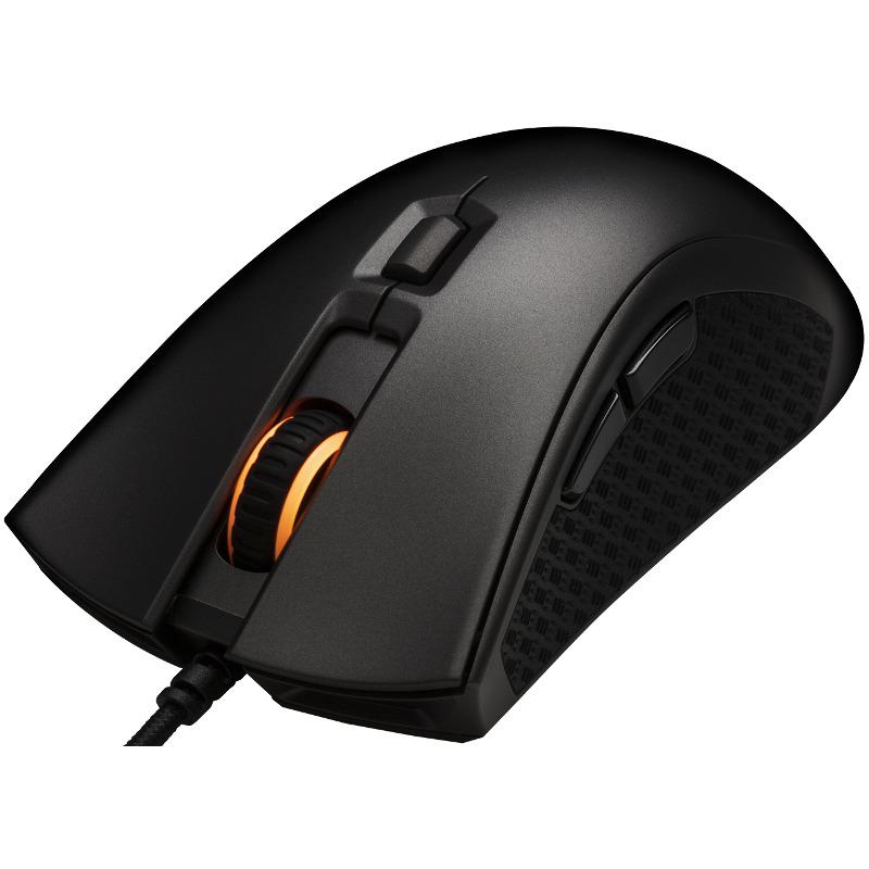 Maus gaming HyperX Pulsefire FPS Pro, 16000 DPI, RGB, gri metalik