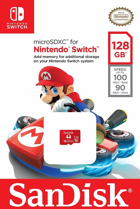 Kartë memorie Sandisk Micro SDXC për Nintendo Switch, 128GB