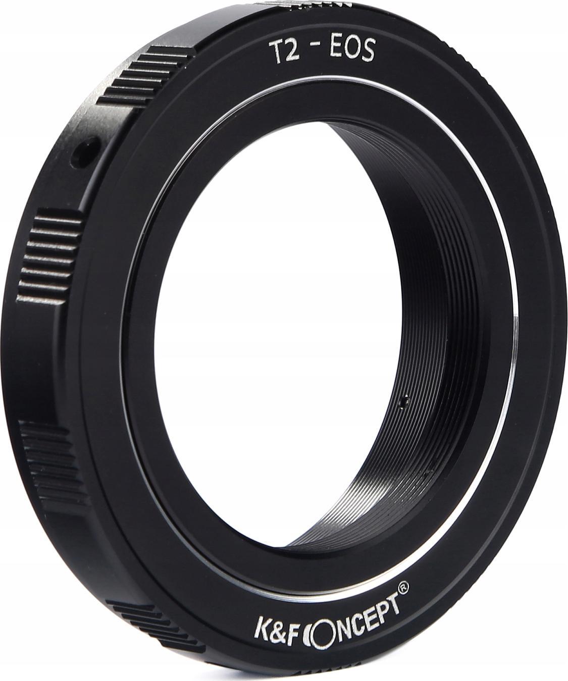 Adapter objektivi K&amp;F Concept KF06.150, Canon EF EF-S në T2 T-mount, bronz dhe alumin, i zi