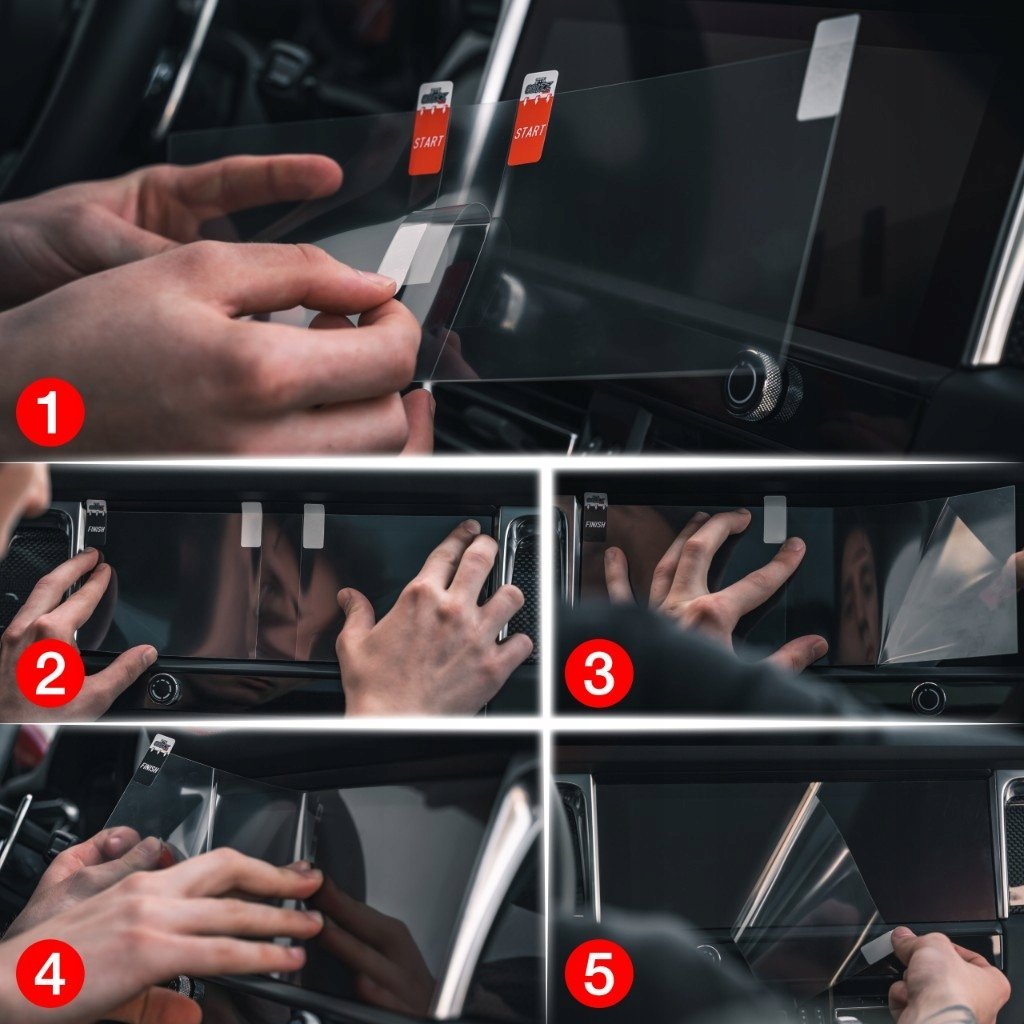 Shishe pastrimi 2in1 për ekran Skoda Octavia 4 10", kundër gjurmëve, transparente