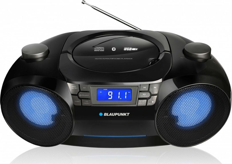 Radio CD boombox Blaupunkt BB31LED, USB SD, Bluetooth, me LED shumëngjyrëshe
