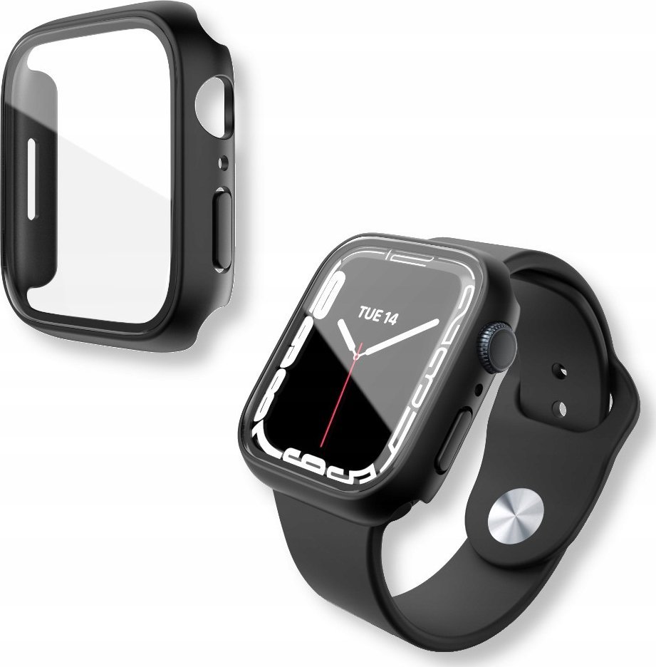 Заштитна маска NEXT ONE Protective Case Shield за Apple Watch 41mm, со интегрирано стакло, црна