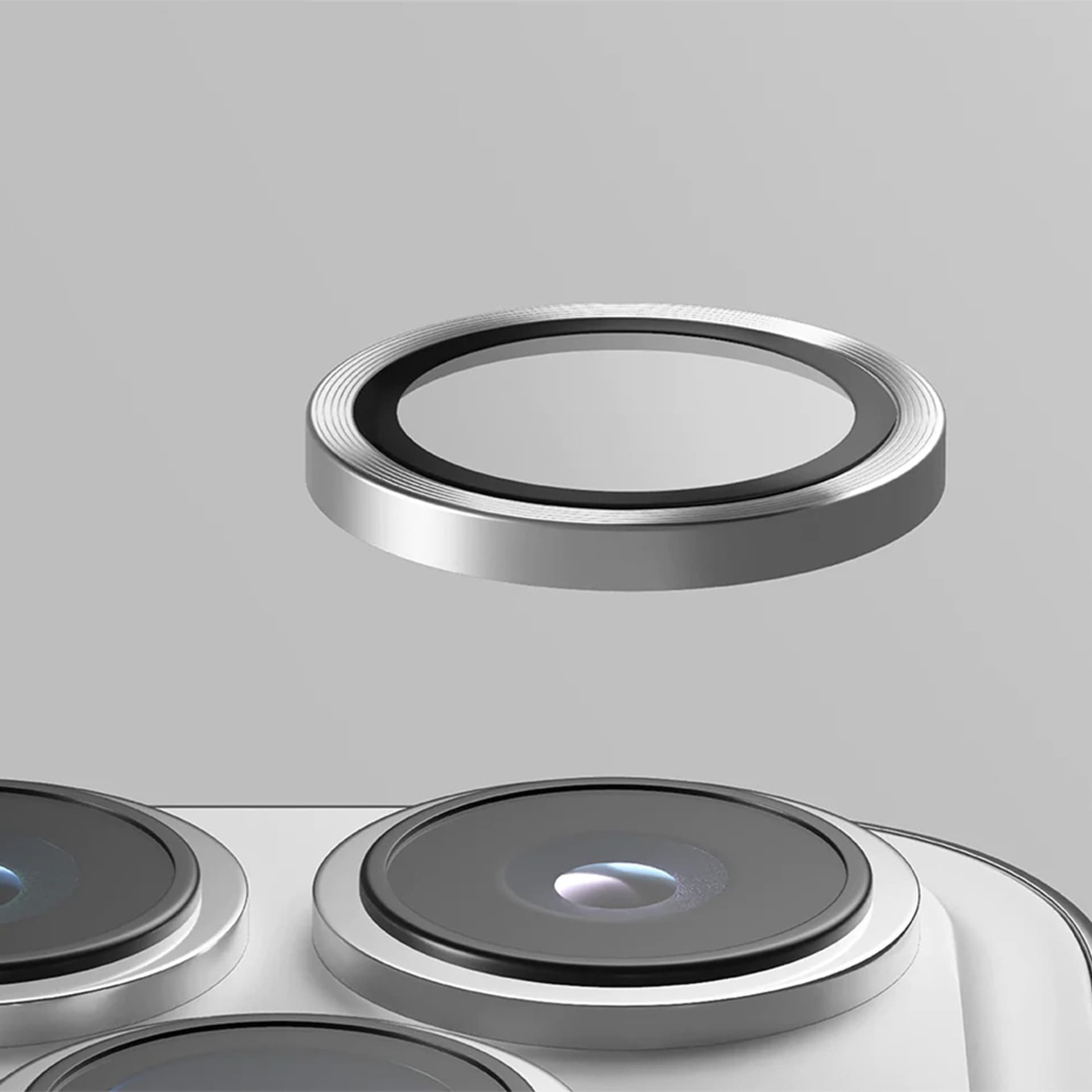 Mbrojtës kamerë Uniq Optix Aluminum për Samsung Galaxy Z Flip6, xham i temperuar, ngjyrë shimmer e bardhë