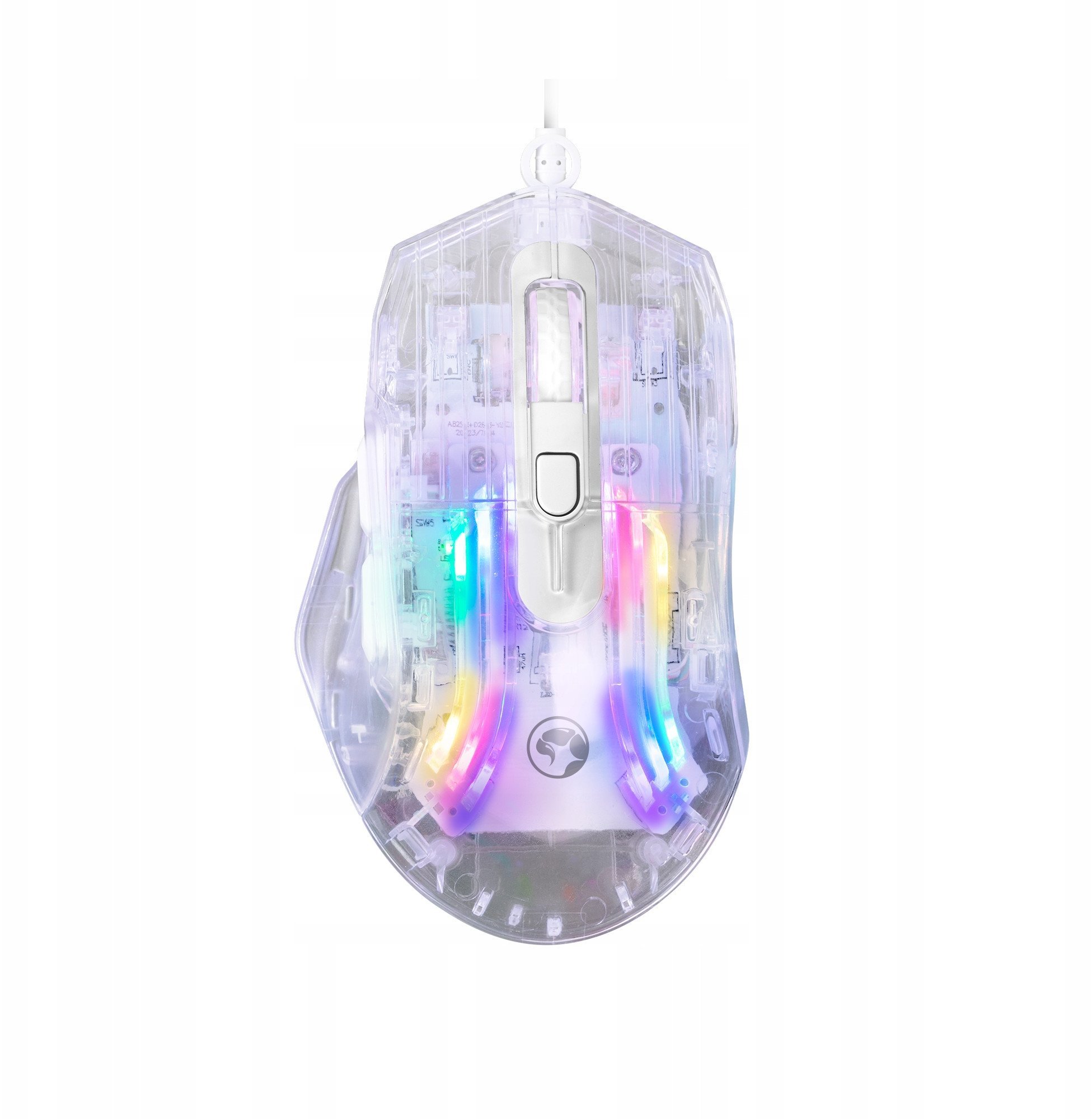 Maus gaming Marvo M413 Prism, 7200 DPI, RGB, transparent