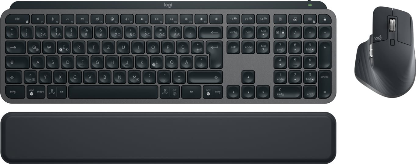 Set tastierë dhe maus Logitech MX Keys S Combo, pa tela, me ndriçim, grafit