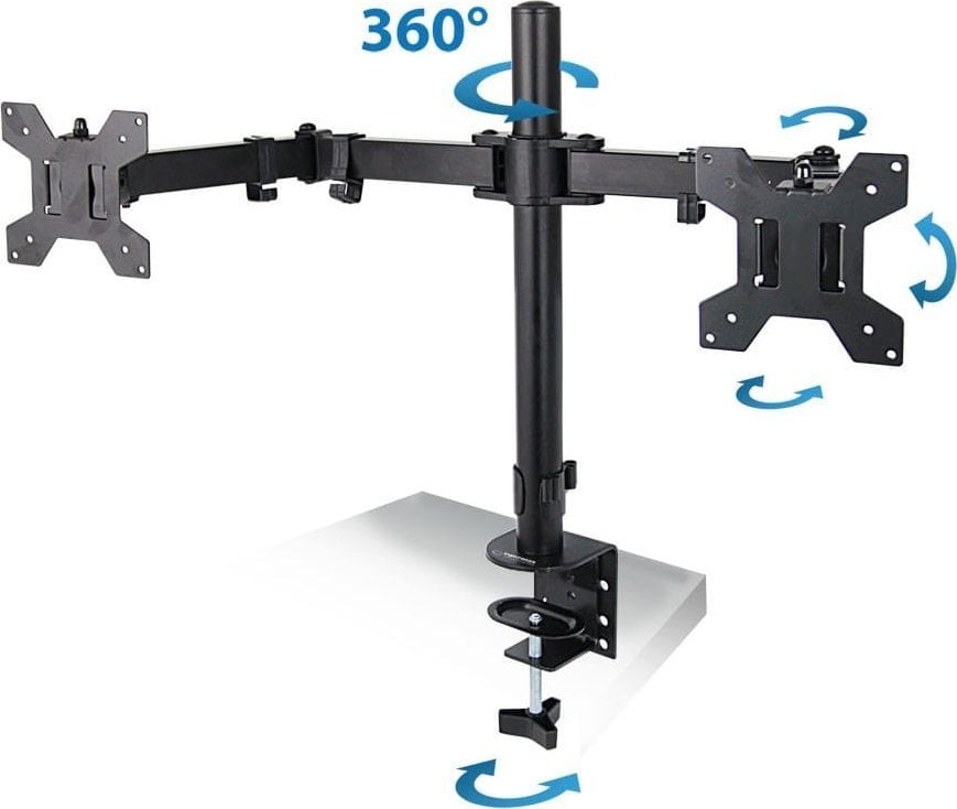 Mbajtëse tavoline për monitorë Esperanza Sylen ESP-ERW018, 2 monitorë, 10"-27", e zezë