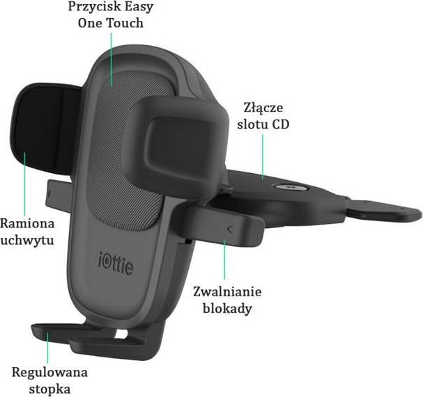 Mbajtëse telefoni për veturë iOttie One Touch 5, e zezë