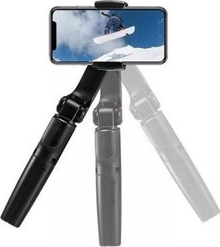 Selfie stick Spigen S610W, Bluetooth, tripod 3 në 1, i zi