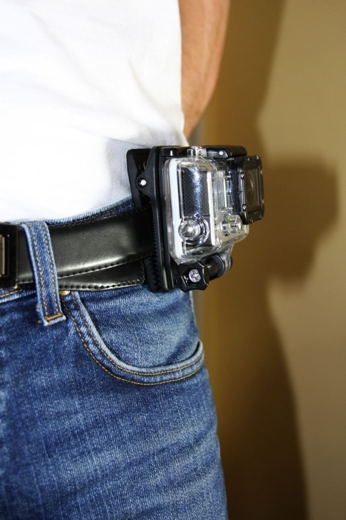 Mbajtëse klipsuese rrotulluese për GoPro Hero 9, montim për rroba dhe çanta, e zezë