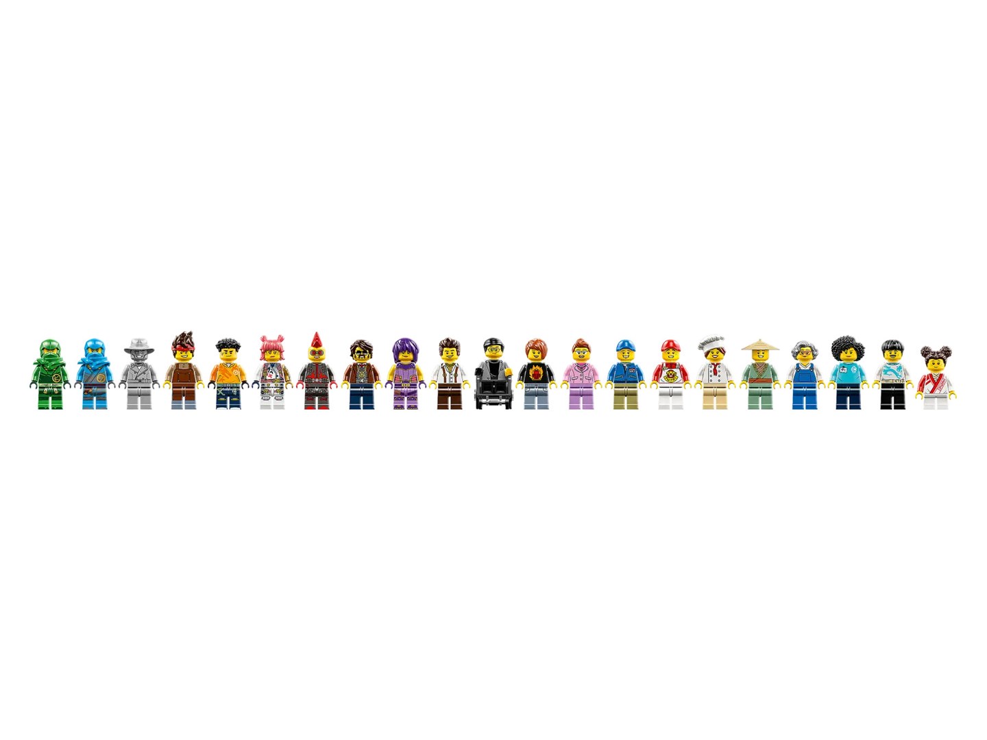 Set lodër LEGO NINJAGO City Markets, 21 minifigura, 4 kate, shumëngjyrësh