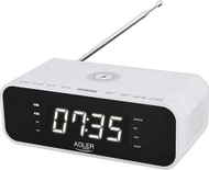 Radio alarm Adler AD 1192W, karikues wireless, Bluetooth, e bardhë