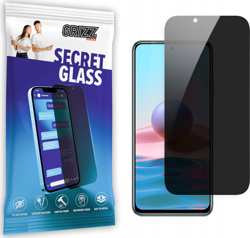 Mbrojtës ekrani GrizzGlass Matte SecretGlass për Xiaomi Redmi Note 11S, efekt privatësie, xham qeramik, transparent
