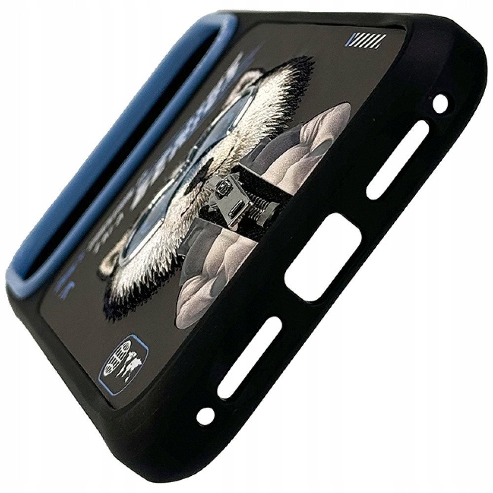 Kapak telefoni Nimmy Cool and Cute 2.0 Wolf për iPhone 17 Pro Max, mbrojtëse smartphone, i zi