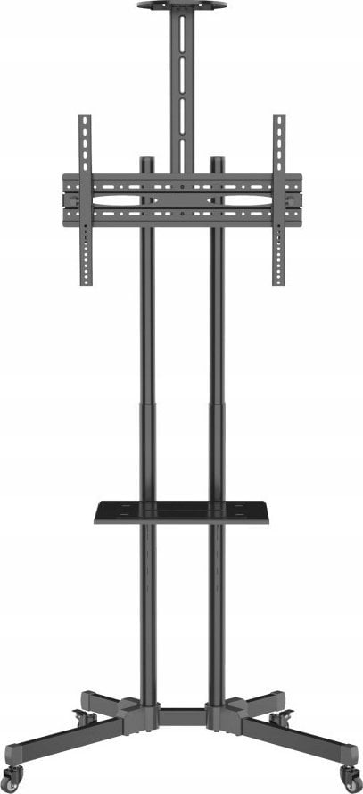 Karrocë televizioni universale, 32-70", lartësi e rregullueshme, me rrota, e zezë