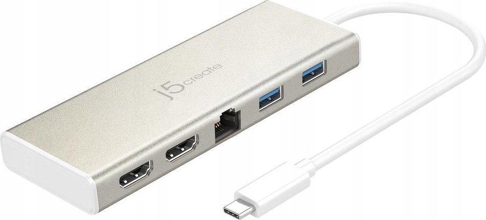 Мини док USB C Ј5креате JCD381 N, Двоен HDMI, Етернет, USB 3.1, сива