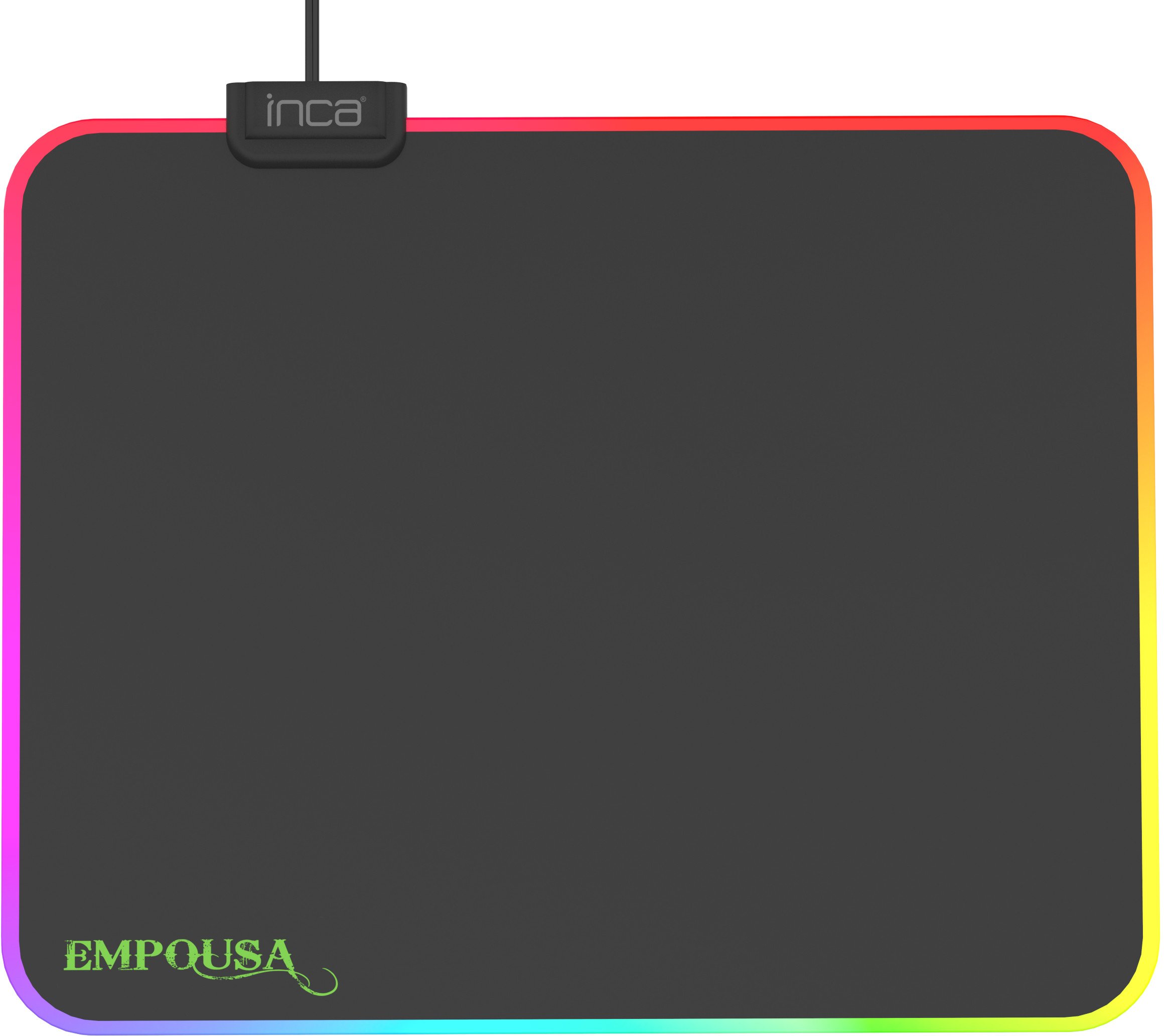 Mousepad gaming Inca IMP-024 RGB, 320x270x3 mm, 7 LED, i zi
