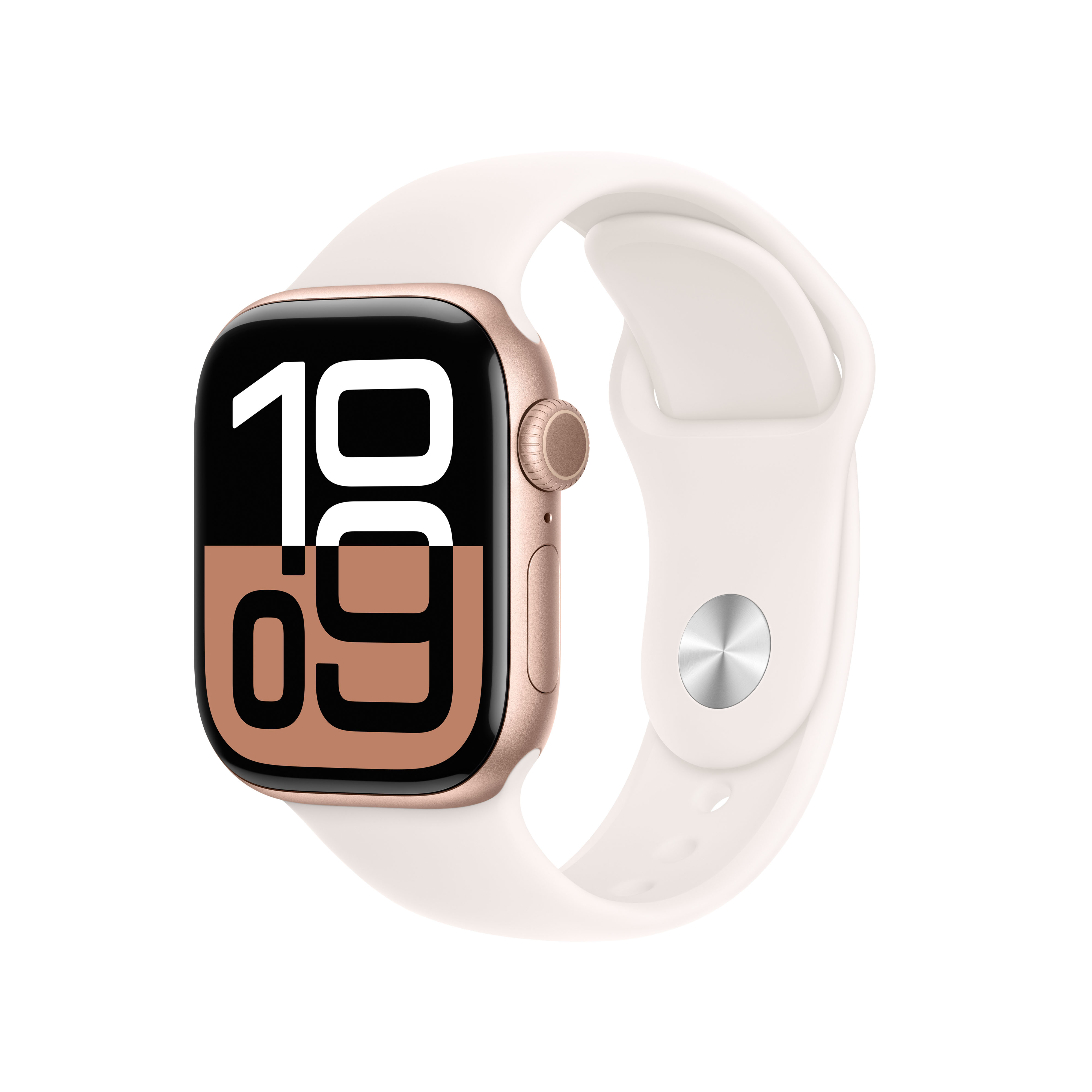 Apple Watch Series 10 GPS, 42mm, Rose Gold Aluminum Case with Light Blush Sport Band, M/L