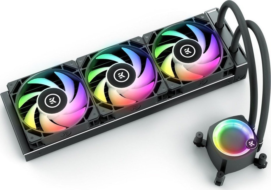 Ftohës uji për CPU EKWB EK Nucleus CR360 Lux D RGB, 360mm, 3x 120mm, i zi