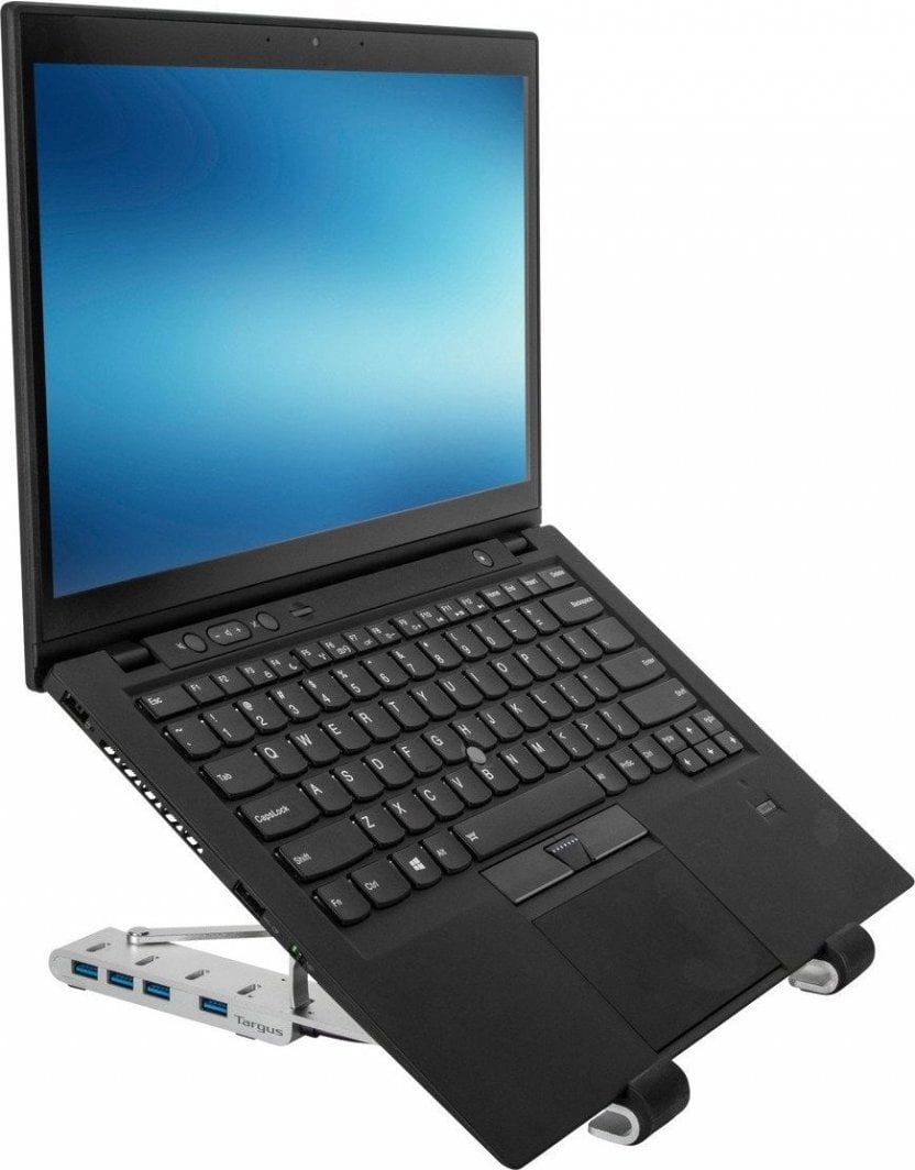 Mbajtëse laptopi Targus Portable Laptop Stand, me USB hub, alumini, gri