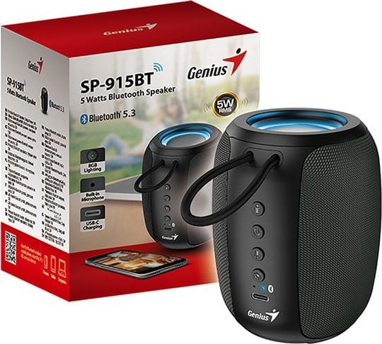 Altoparlant Bluetooth Genius SP-915BT, 5W, IPX4, gri
