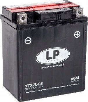 Bateri skuter Landport YTX-7-LBS AGM, me acid, 12V