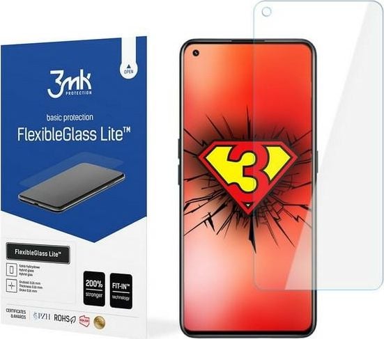 Mbrojtës ekrani 3MK FlexibleGlass Lite për Realme GT Neo 2 5G, hibrid, 0.16mm, transparent