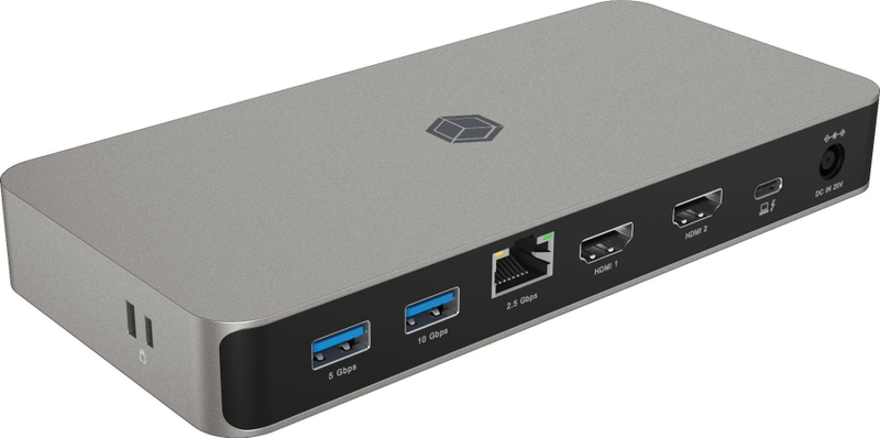 Docking station ICY BOX USB4 10 në 1, Dual Video Output, 8K, gri