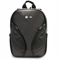 Çantë shpine BMW M Carbon Pockets, për laptop 16", lëkurë PU, e zezë