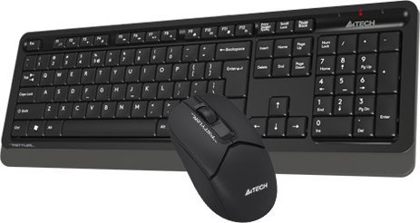 Set tastierë dhe mi A4Tech, wireless 2.4 GHz, me nano USB receiver, i zi
