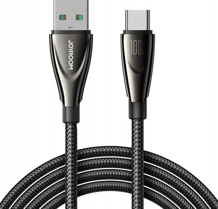 Kабел за полнење Џојрум Пајонир SA31 AC6, USB A во USB C, 100W, 1.2m, црн