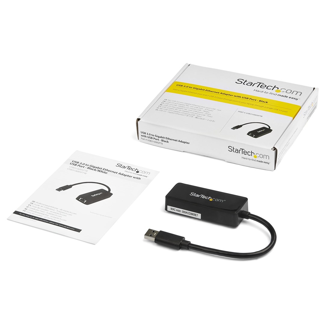 Përshtatës rrjeti USB 3.0 StarTech USB31000SPTB, Gigabit LAN, i zi
