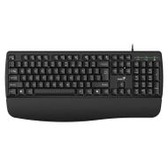 Tastierë Genius KB-123 Ai Copilot, me kabllo USB, me mbështetëse pëllëmbësh, e zezë