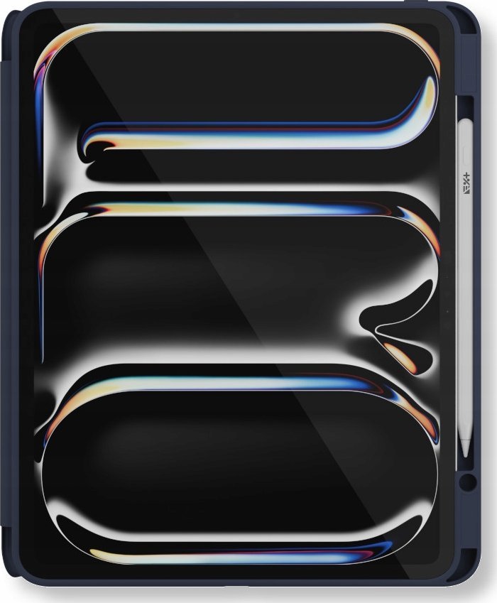 Mbështjellëse NEXT ONE Rollercase për iPad Pro M4 13", mbajtës për Apple Pencil, funksion stand, e kaltër